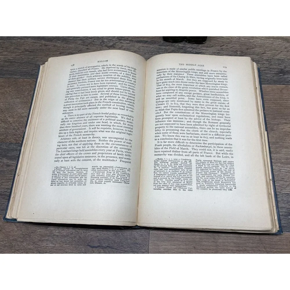 1900 History Of The Middle Ages‎ Vols. 1-3 Set by Henry Hallam - Rare